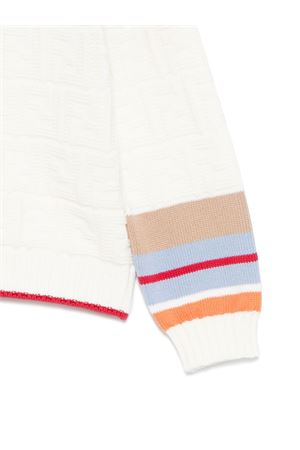 maglione in cotone bianco FENDI KIDS | JMG131AUKNF0TU9